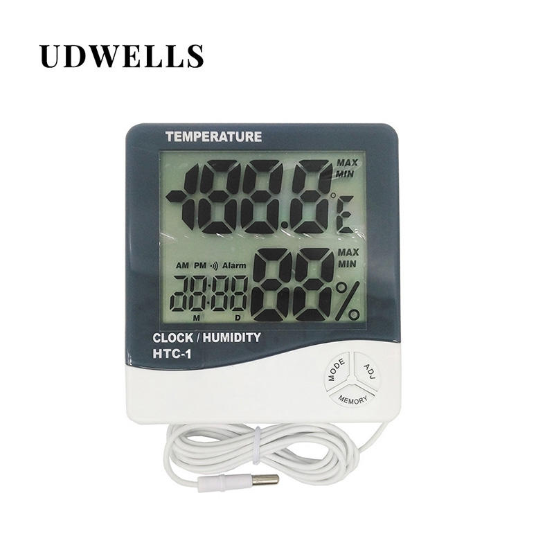 Термогигрометр с цифровым большим ЖК-дисплеем для измерения температуры наружного воздуха в теплице